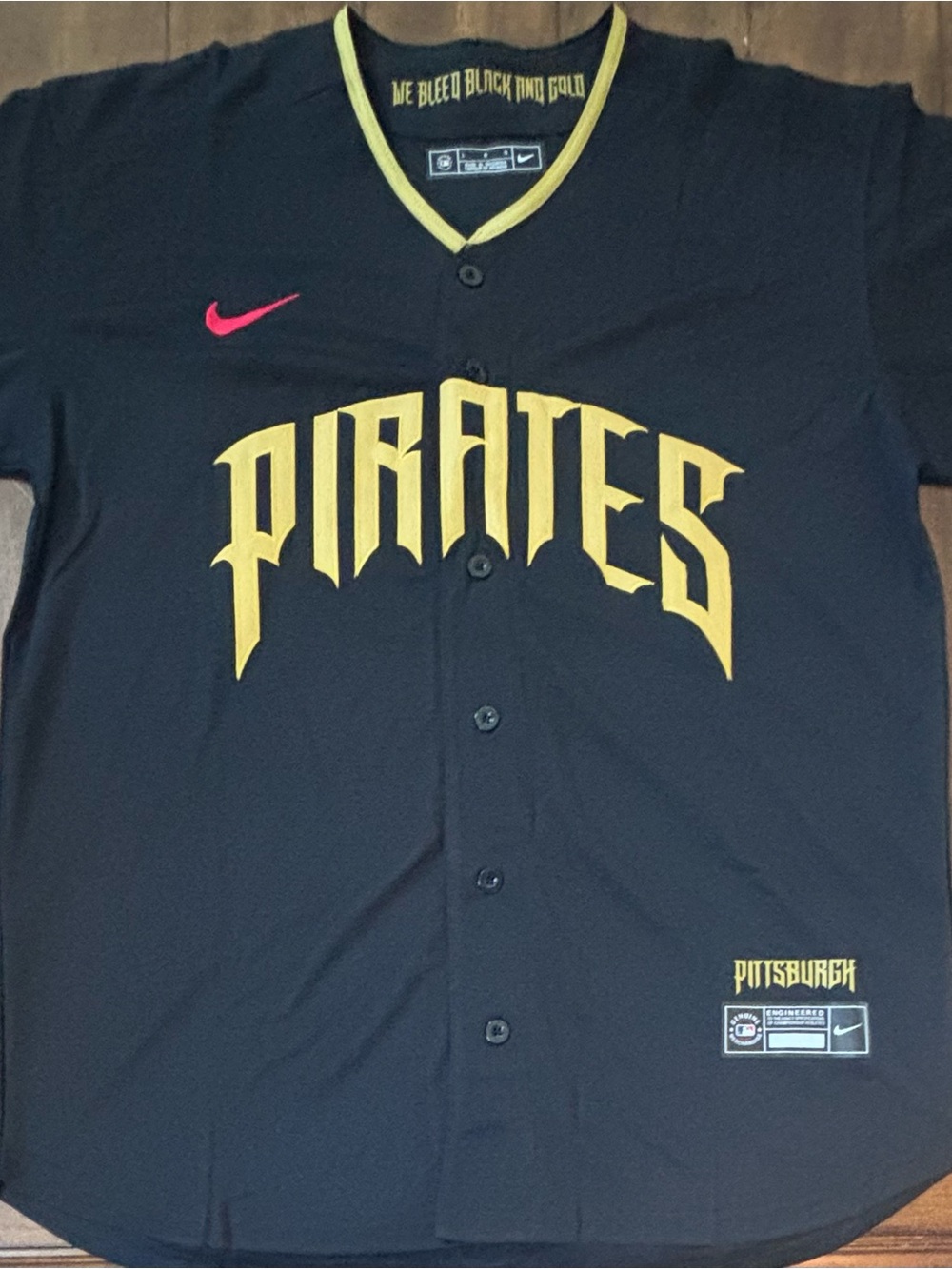 Pittsburgh Pirates Black 2026 City Connect Jersey Adult XL NWT